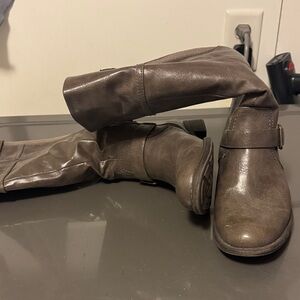 Kim Rogers Taupe Knee-High Boots